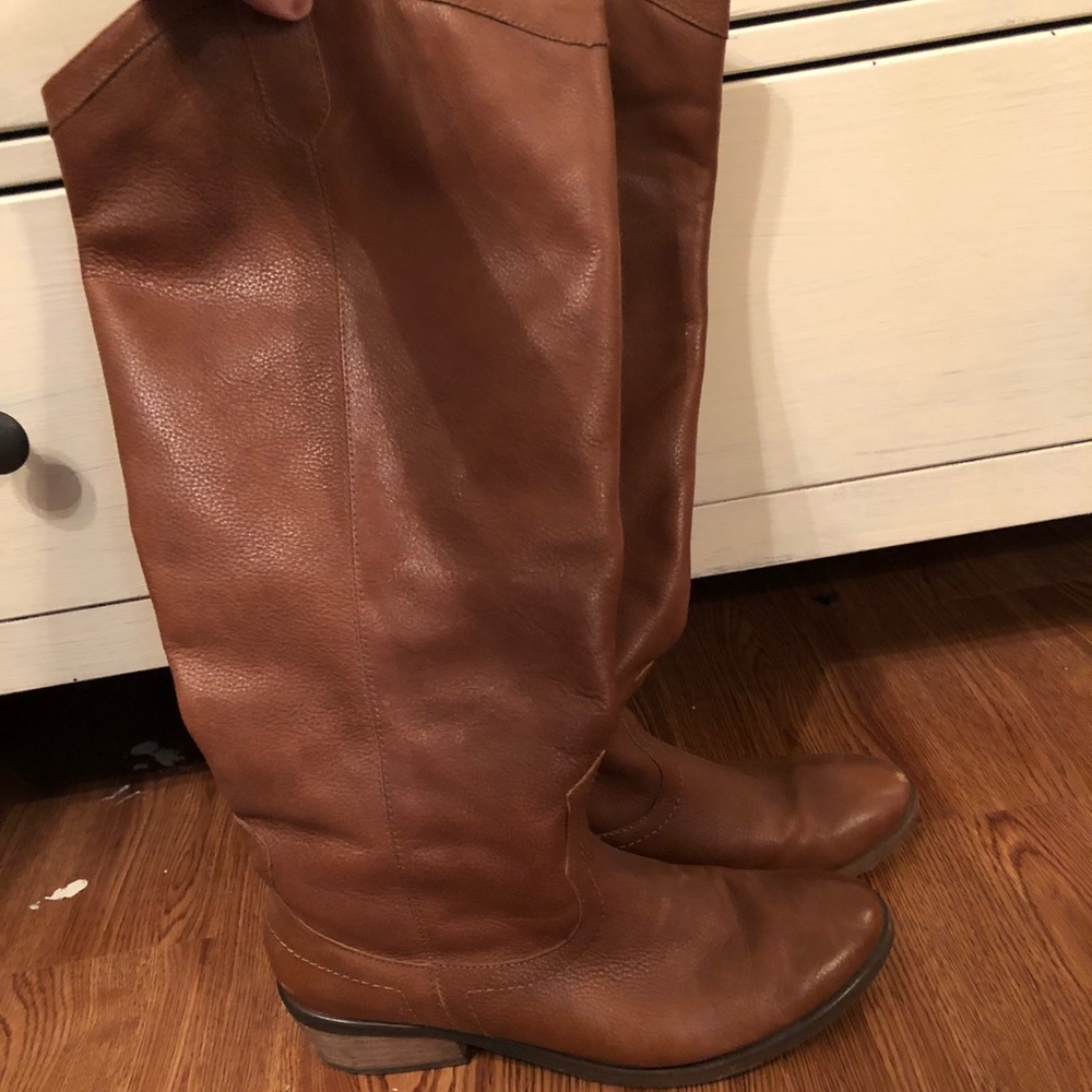 Tan Wide Calf Riding Boot